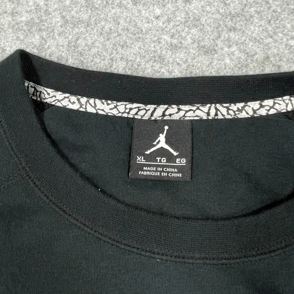 Jordan Mens Sweatshirt XL Black Jumpman Air Graphic Raglan Pullover